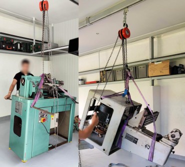 rail palan soulevant fraiseuse