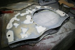 pied moulé VW tôles moteur