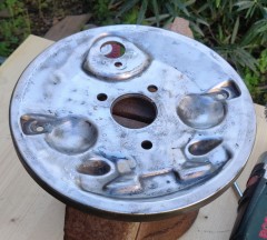 Flasque de freins décapée