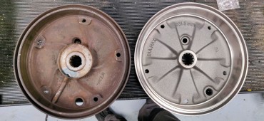 tambour d'origine et nouveau